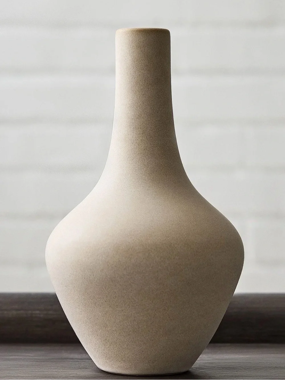 west elm Glazed Ceramic Vase Neutral Medium